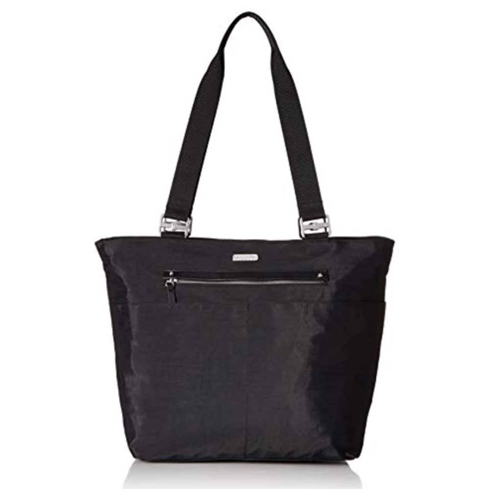 BAGGALLINI / Black All Around Tote with Sand Color Lining